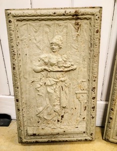 Pair of Vintage Painted Iron Panels
