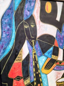Large Abstract Painting By Gunnar Erman
