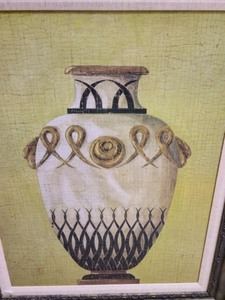 Pair of Decorative Framed Vessel Paintings