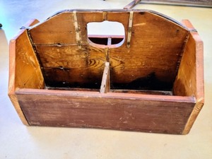Pair of Vintage Wooden ToolboxesTool Caddies