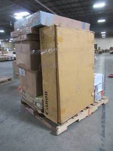 lot 301 image: WHOLESALE MIXED PALLET OF MISC. CABINET PANEL PARTS AND OTHER ITEMS
