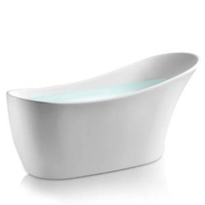 lot 120 image: AKDY 59 in. Acrylic Single Slipper Flatbottom Non-Whirlpool Bathtub in Glossy White, BTO125.
