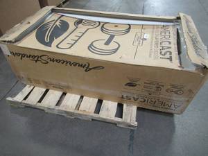 lot 127 image: American Standard Princeton 5 ft. Americast Left-Hand Drain Bathtub in White, 2392.202.020 - Enamel Damage RH Front Corner by Tile Flange.