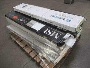lot 128 image: WHOLESALE MIXED PALLET OF MISCELLANEOUS VINYL FLOORING AND TILE