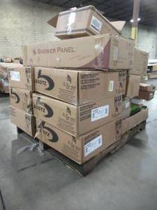 lot 311 image: WHOLESALE MIXED PALLET OF MISCELLANEOUS SINK INSERTS AND BATHROOM ITEMS