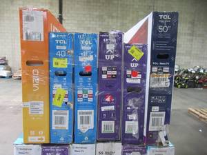 lot 51 image: UNTOUCHED Wholesale Pallet of 40 43 50 & 55 Smart Ultra HD TVs - $ 3,839.87 RETAIL VALUE