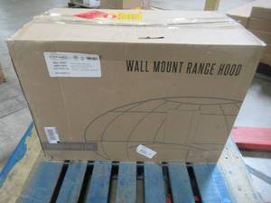lot 321 image: Cosmo Wall Mount Range Hood 3 Speed Fan,Tempered Glass,Stainless Steel, 30 inches