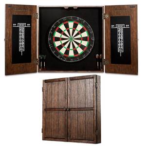lot 138 image: MD Sports Webster Bristle Dart Board and Solid Wood Cabinet Set, DRB100_237B.