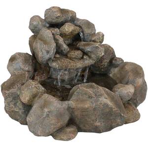 lot 232 image: Sunnydaze Decor 18 in. Rocky Ravine Outdoor Water Fountain, SSS-376.