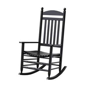 lot 242 image: Hinkle Chair Company Bradley Black Slat Patio Rocking Chair 200SBF-RTA.