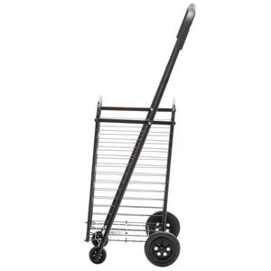 lot 805 image: Honey-Can-Do Steel Rolling 4-Wheel Utility Cart in Black, CRT-01511. New
