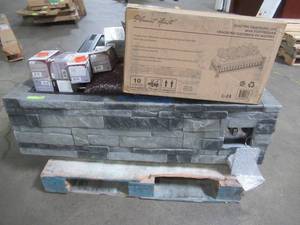 lot 226 image: WHOLESALE MIXED PALLET OF MISCELLANEOUS ELECTRIC AND GAS FIREPLACES - FOR PARTSRESTORE