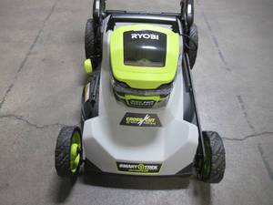 lot 11 image: Ryobi 21 in. HP 40V Lithium-Ion Battery Brushless Walk Behind Dual-Blade Self-Propelled Mower RY401150US