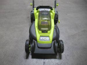 lot 17 image: Ryobi 16 in. ONE HP 18V Lithium-Ion Cordless Battery Walk Behind Push Lawn Mower P1190VNM