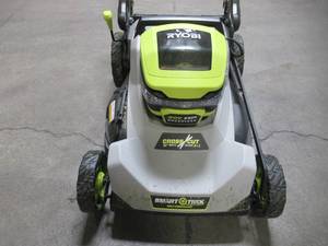 lot 22 image: Ryobi 21 in. HP 40V Lithium-Ion Battery Brushless Walk Behind Dual-Blade Self-Propelled Mower RY401150US