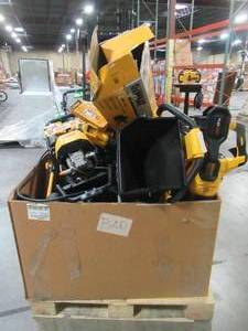 lot 41 image: WHOLESALE MIXED PALLET OF PUSH MOWERS, OUTDOOR POWER AND POWER TOOLS