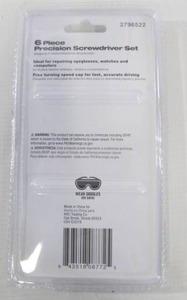 lot 523 image: Steel Grip 6-Piece Precision Mini Screwdriver Kit for Computers, Eyeglasses, Small Repairs