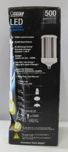 lot 548 image: Feit Electric 500-Watt Equivalent Corn Cob LED High Lumen Daylight (5000K) HID Utility LED Light Bulb