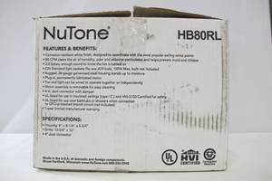 lot 552 image: NuTone HB80RL 80 CFM 2.5 Sone Ventilation Fan with Light
