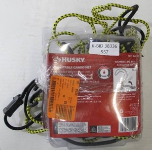 lot 557 image: Husky Adjustable Cargo Net Medium Duty Black Yellow