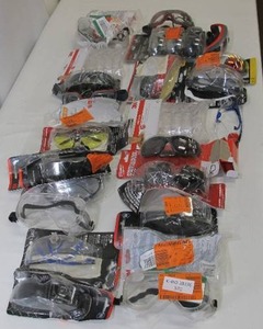 lot 570 image: Lot of 30 Safety Glasses Goggles - Milwaukee, 3M, HDX, etc