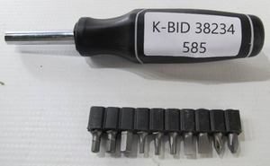 lot 585 image: Husky Precision Screwdriver with 12 Drill Bits