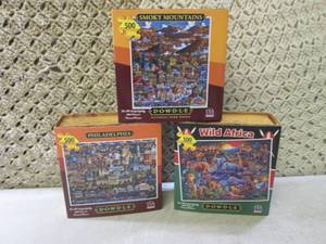 lot 19 image: (BS) Lot of 3 Dowdle Puzzles See Ph...