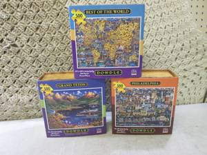 lot 20 image: (BS) Lot of 3 Dowdle Puzzles See Ph...