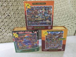 lot 22 image: (BS) Lot of 3 Dowdle Puzzles See Ph...