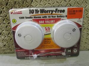lot 25 image: (E-1) Kiddie 2-Pack Hardwire Smoke ...