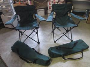 lot 111 image: (EW2) 2 Portable Folding Chairs...