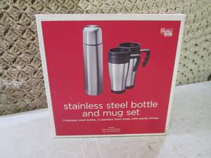 lot 131 image: (CS) Stainless Steel Bottle and Mug...