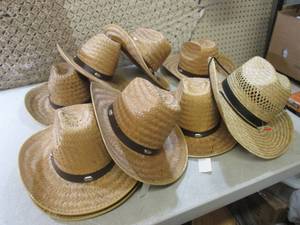 lot 255 image: (RM4) Lot of 11 Straw Hats New...