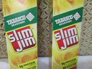 lot 268 image: (C-1) 2 Boxes of Slim Jim Tabasco S...