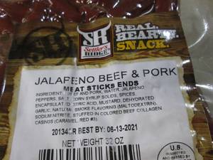 lot 296 image: (B-3) 32oz Pack of Jalapeno Beef & ...