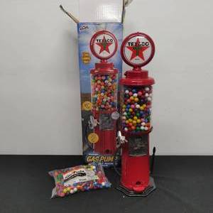 Texaco Vintage Gas Pump Gumball Machine Bank