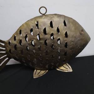 Metal Fish Candle Holder