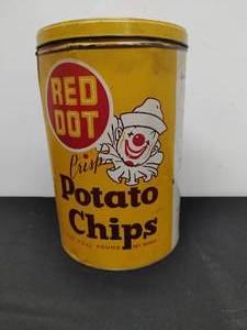 Red Dot Crisp Potato Chips Tin