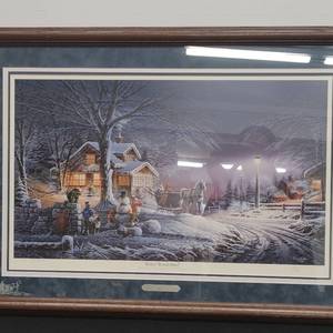 lot 40 image: Terry Redlin Winter Wonderland Framed Print
