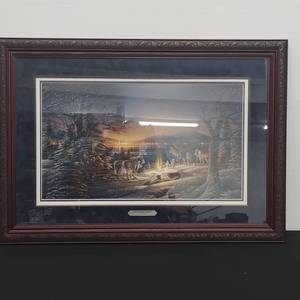 lot 41 image: Terry Redlin Heartland Lights Framed Print