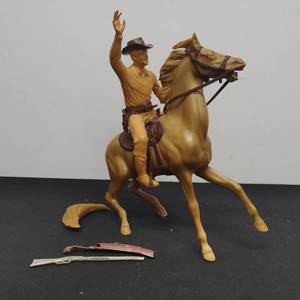 lot 44 image: Toy Cowboy and Horse