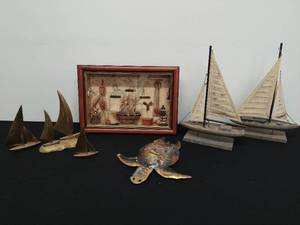 lot 57 image: Collection of Sailboat Dcor