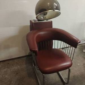 lot 67 image: Vintage Hair Dryer Station