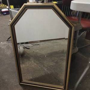 lot 86 image: Gold and Black Framed Mirror