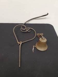 lot 155 image: Three Piece Metal Dinner Bell And Bell