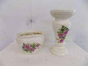 lot 2 image: Vase & Bowl