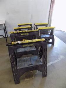 lot 6 image: Folding Saw Horses
