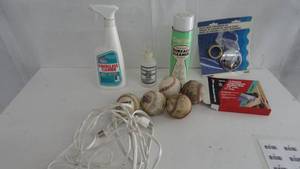 lot 29 image: Baseballs, Extension Cord, Fiberglass cleaner
