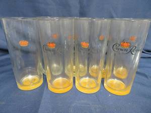 lot 122 image: VINTAGE BARWARE  CROWN ROYAL GLASSES
