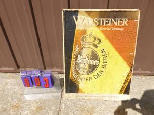lot 3 image: Warsteiner beer tin sign. 24 x 18. As shown.